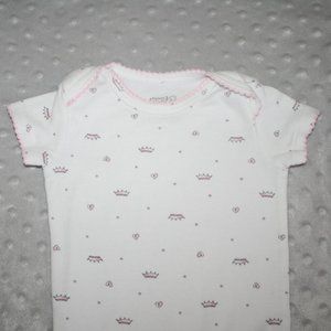 3/$20 Baby girl onesie hearts dots crowns 6 months